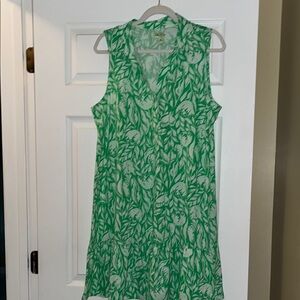 Lilly Pulitzer Green and White Sleeveless Dress